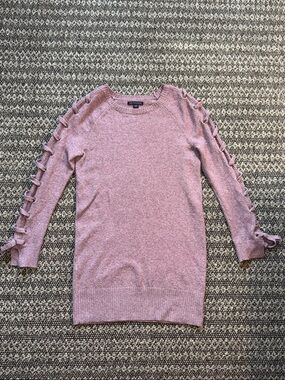 American Eagle Outfitters Lavender Ribbon-Detail Sweater Dress Size Small